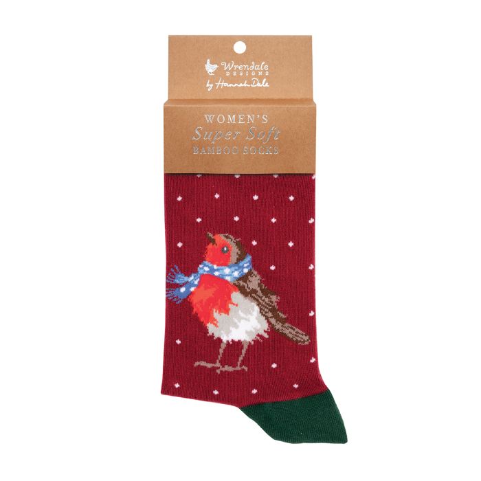 WOMEN'S SOCKS | SEASONS TWEETINGS FAIR ISLE ROBIN-Socks & Footwear-WRENDALE DESIGNS-Coriander