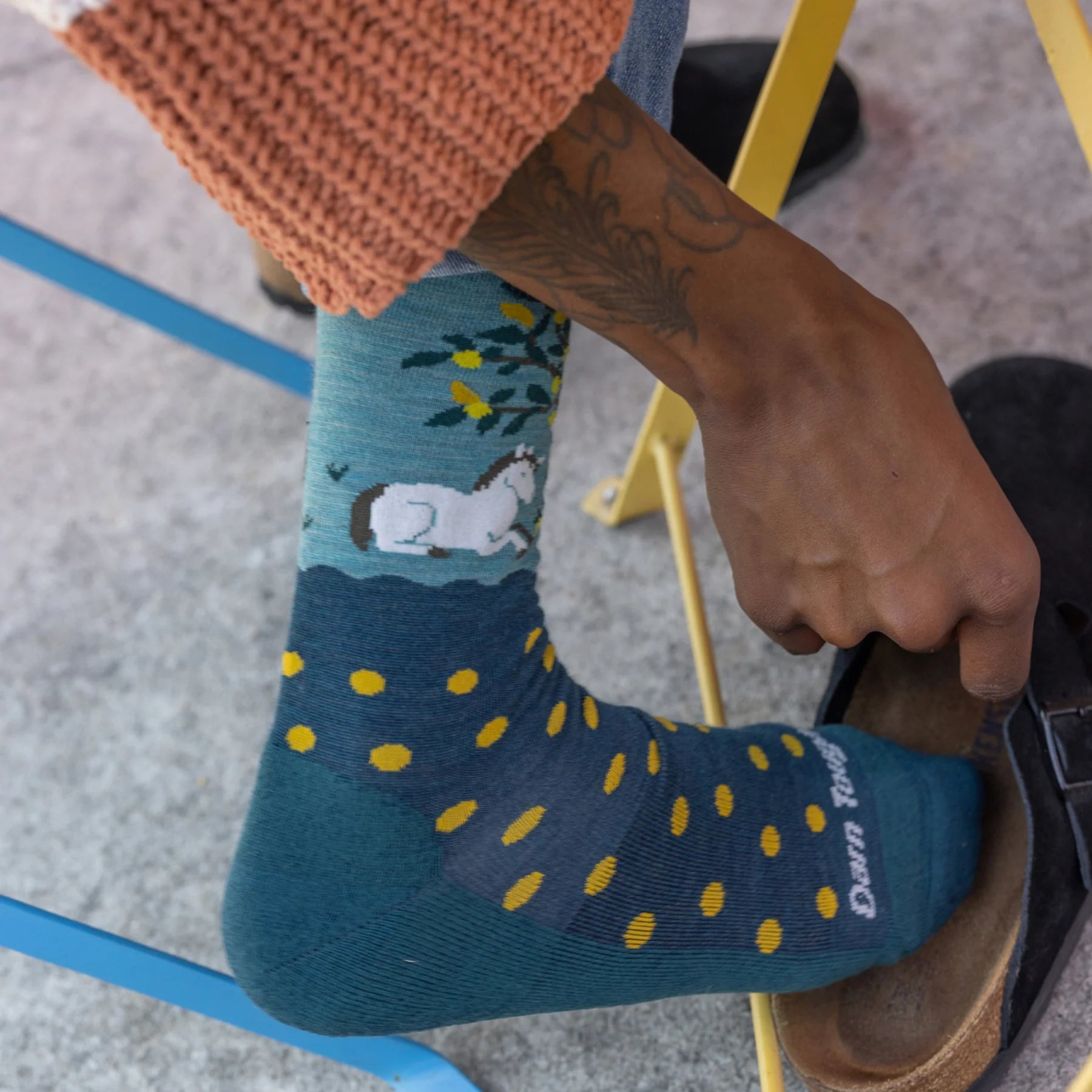 WOMEN'S SOCKS | WILD LIFE CREW-Socks & Footwear-DARN TOUGH-Coriander