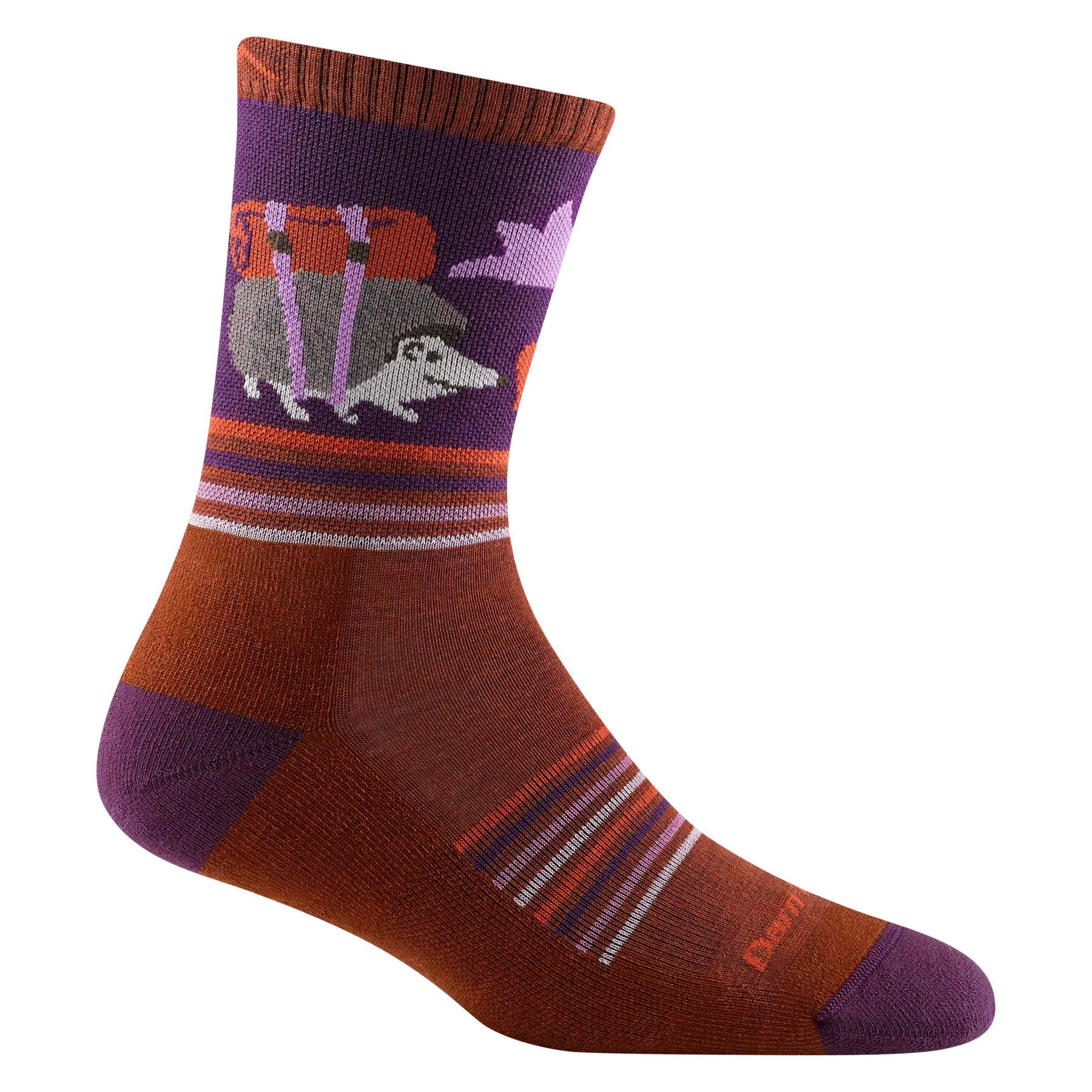 WOMEN'S SOCKS | WILD LIFE CREW-Socks & Footwear-DARN TOUGH-MEDIUM-HEDGEHOG-Coriander