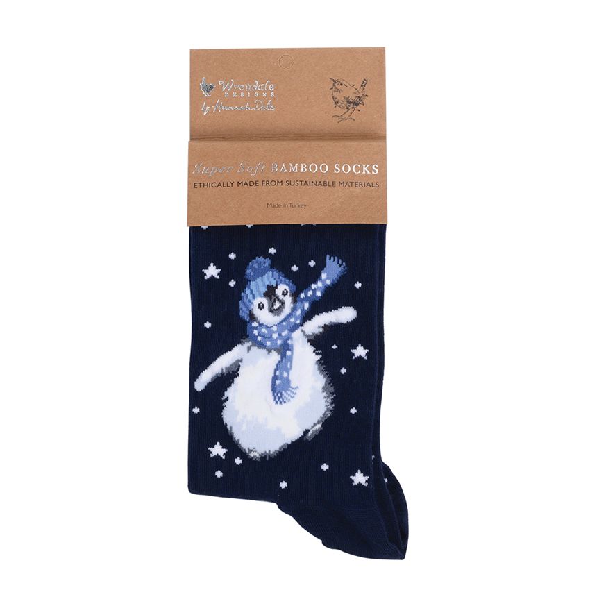 WOMEN'S SOCKS | WINTER WONDERLAND PENGUIN-Socks & Footwear-WRENDALE DESIGNS-Coriander