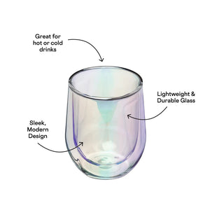 STEMLESS GLASS DOUBLE PACK PRISM-Glassware-CORKCICLE-Coriander
