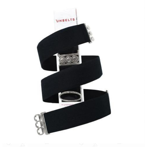 WOMEN'S BELT | CLASSIC UNBELT-Belt-UNBELTS-BLACK W- SILVER-Coriander