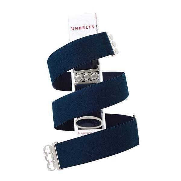 WOMEN'S BELT | CLASSIC UNBELT-Belt-UNBELTS-NAVY W- SILVER-Coriander
