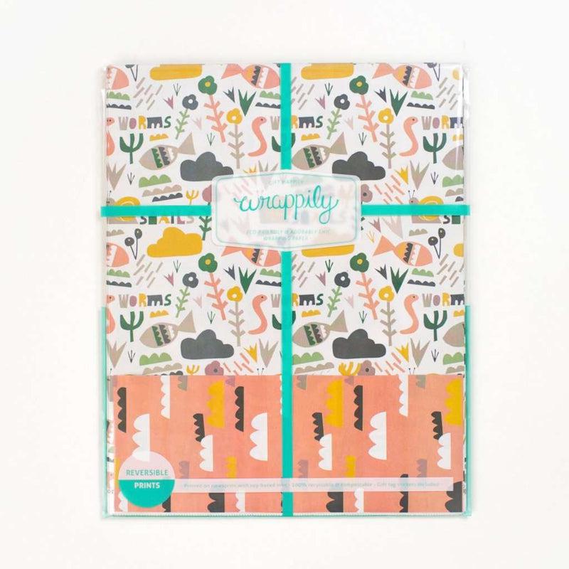 WRAPPING PAPER | WORMS-Books & Stationery-WRAPPILY-Coriander
