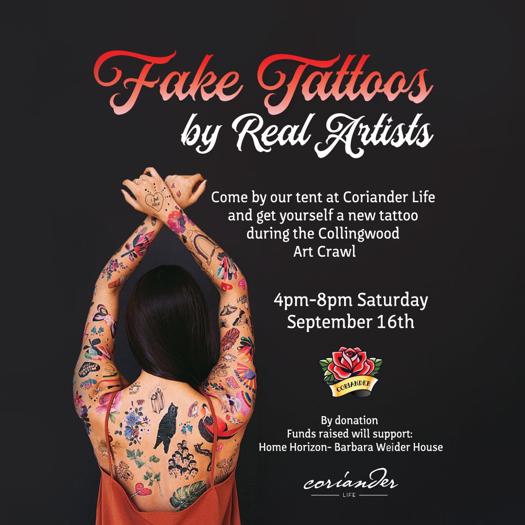 FAKE TATTOOS TENT - ART CRAWL 2023