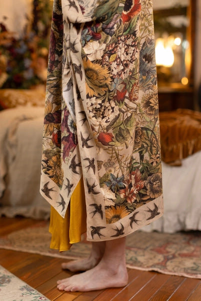 GODDESS DUSTER KIMONO | GOLDEN HOUR FLORAL PRINT-Jackets & Sweaters-MARKET OF STARS-Coriander