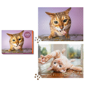 1 000 PIECE PUZZLE | DOUBLE SIDED: CATS ON CATNIP-Puzzles and Such-Andrew Marttila-Coriander