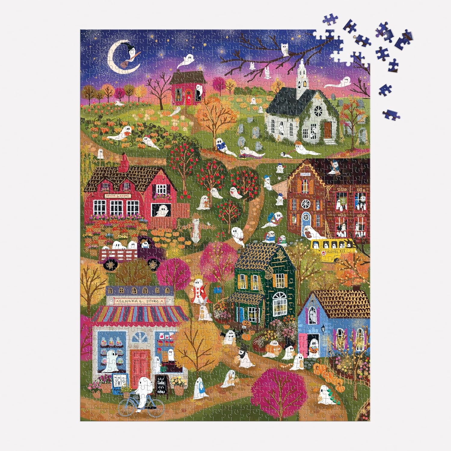 1 000 PIECE PUZZLE | JOY LAFORME: SPOOKY VILLAGE-Puzzles-RAINCOAST-Coriander