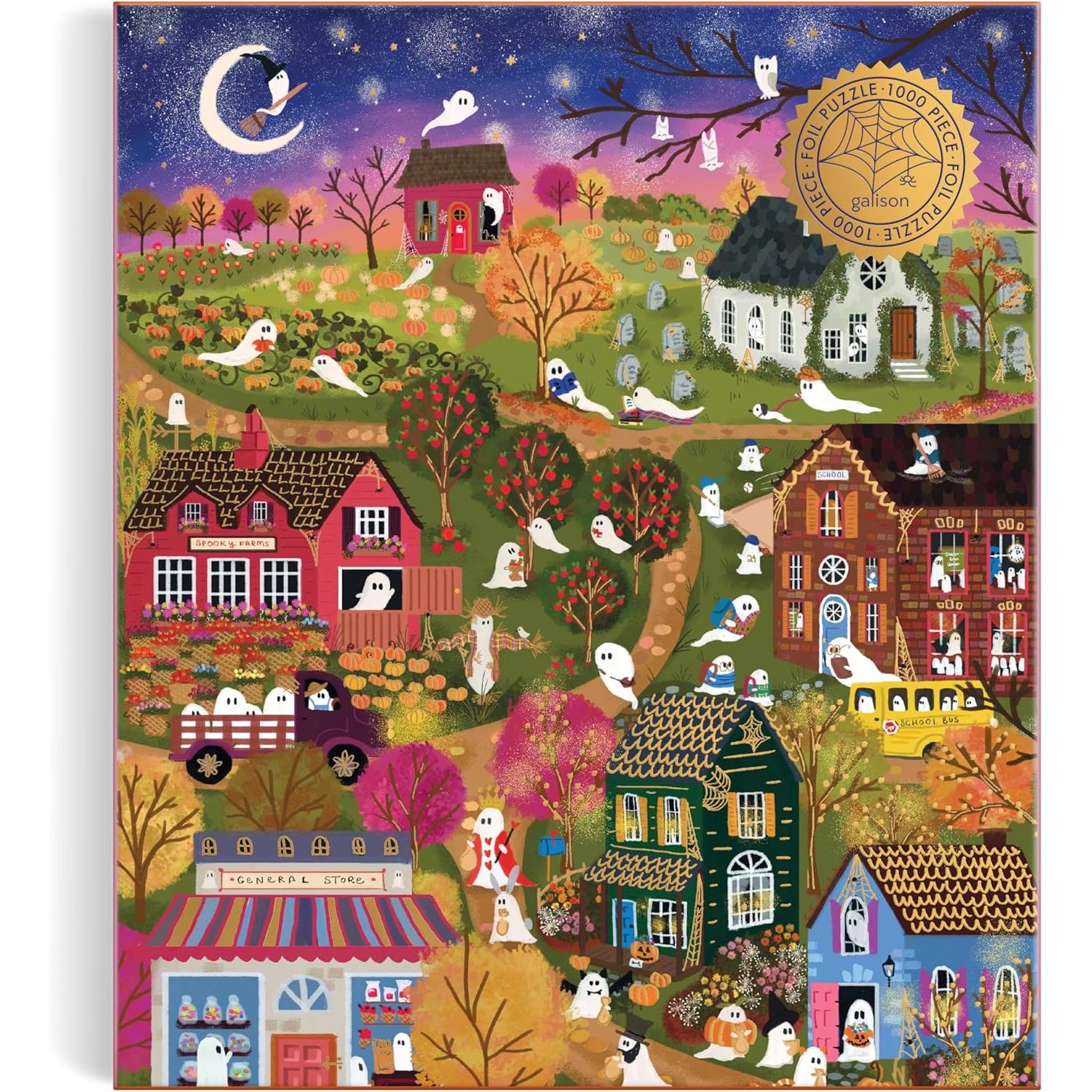 1 000 PIECE PUZZLE | JOY LAFORME: SPOOKY VILLAGE-Puzzles-RAINCOAST-Coriander