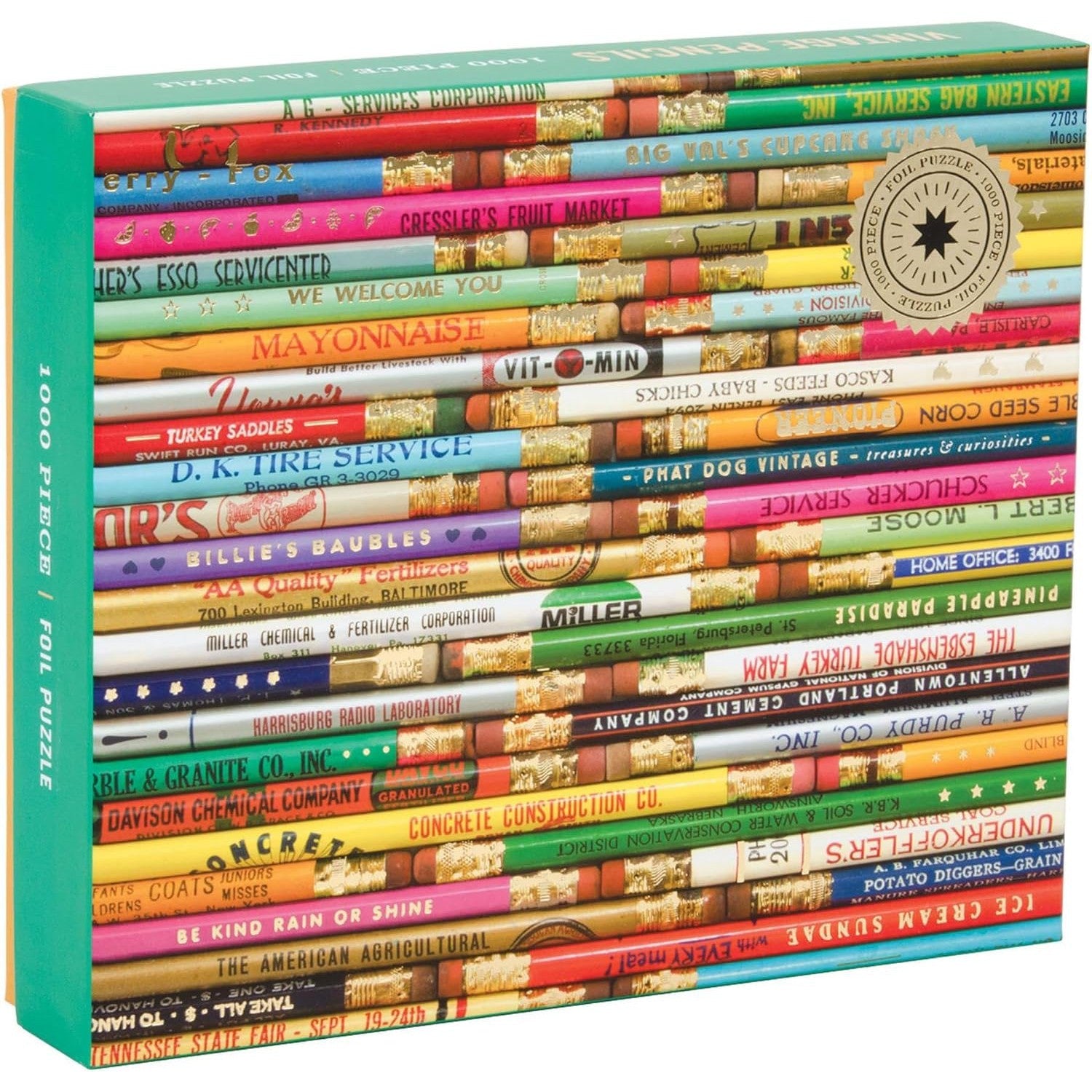 1 000 PIECE PUZZLE | PHAT DOG VINTAGE PENCILS-Fun and Games-RAINCOAST-Coriander