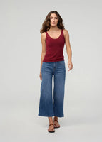 WOMEN'S JEAN | PERFORMANCE HIGH RISE WIDE LEG CROP-Denim-DUER-Coriander