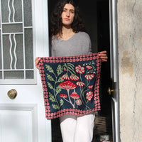 100% SILK MINI SCARF | ALICE MARINE NAVY-Scarves & Wraps-LES BELLES VAGABONDES-Coriander