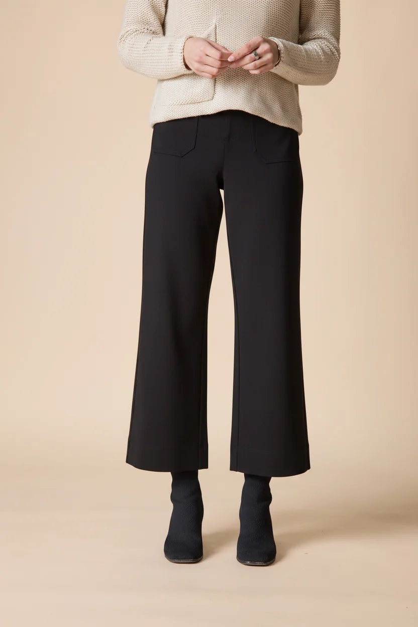 WOMEN'S PANTS | FLOOD: SOLID BLACK