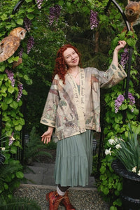 FLEECE COTTAGE CARDIGAN KIMONO JACKET | LOVELIGHT-Jackets & Sweaters-MARKET OF STARS-Coriander