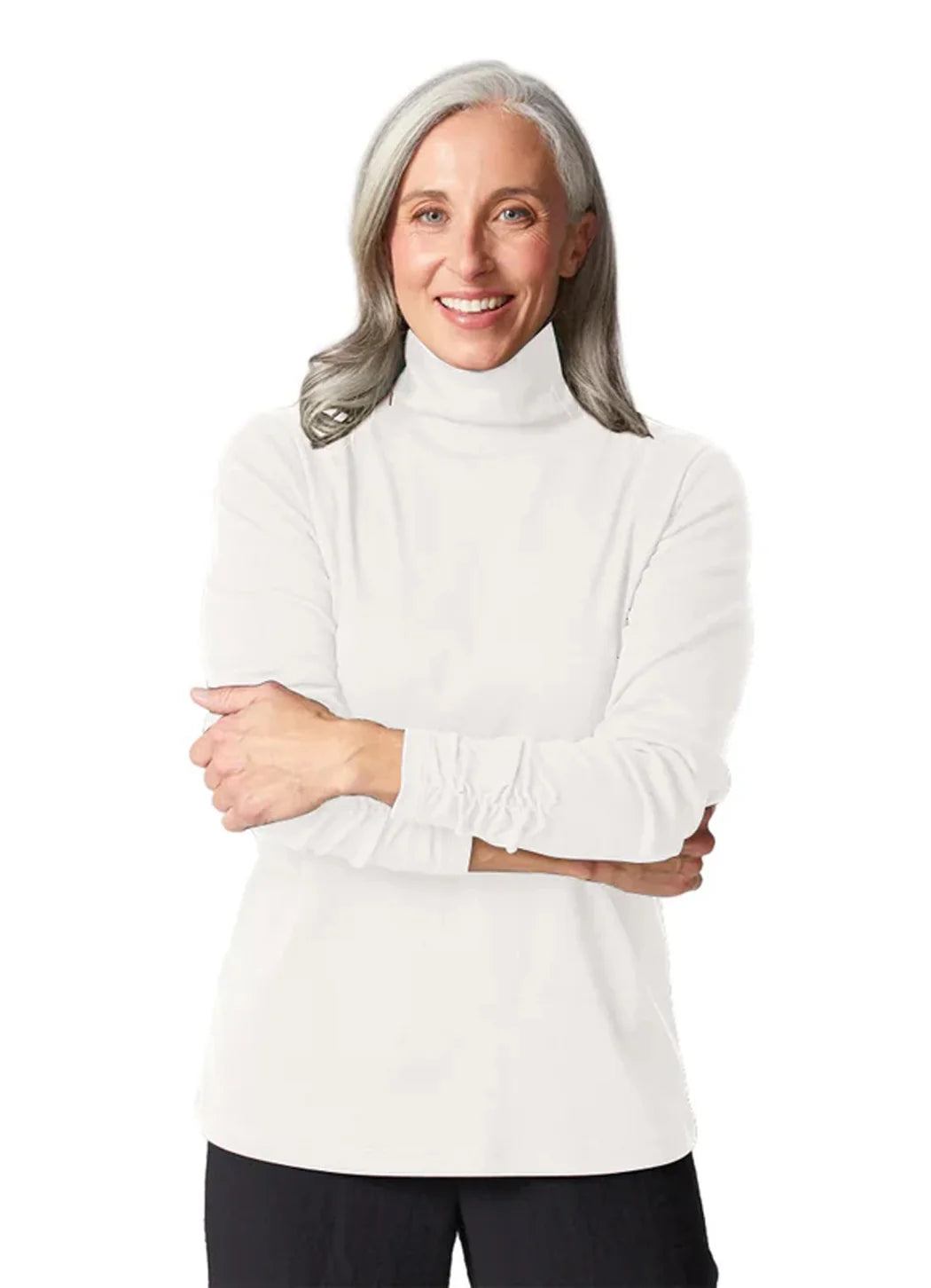 TURTLENECK TEE | RUCHED