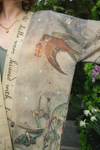 FLEECE COTTAGE CARDIGAN KIMONO JACKET | LOVELIGHT-Jackets & Sweaters-MARKET OF STARS-Coriander