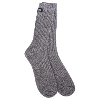 1902 EXPRESS MEN'S CREW SOCKS-Socks-WORLD'S SOFTEST-HEATHER BLACK-Coriander