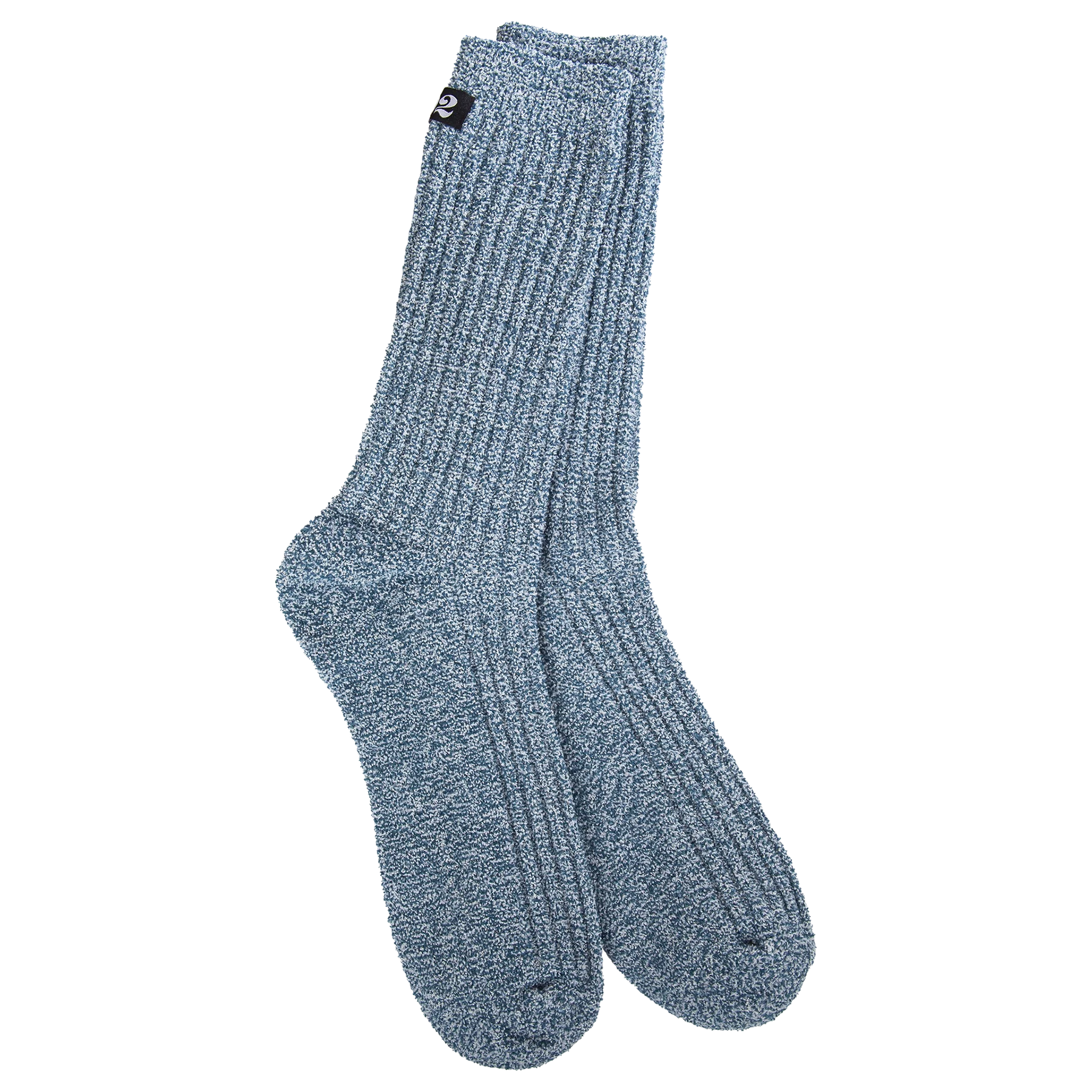 1902 EXPRESS MEN'S CREW SOCKS-Socks-WORLD'S SOFTEST-HEATHER INDIGO-Coriander
