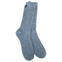 1902 EXPRESS MEN'S CREW SOCKS-Socks-WORLD'S SOFTEST-HEATHER INDIGO-Coriander