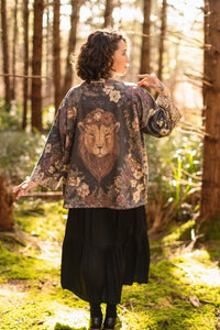 FLEECE COTTAGE CARDIGAN KIMONO JACKET | LIONHEART-Jackets & Sweaters-MARKET OF STARS-Coriander