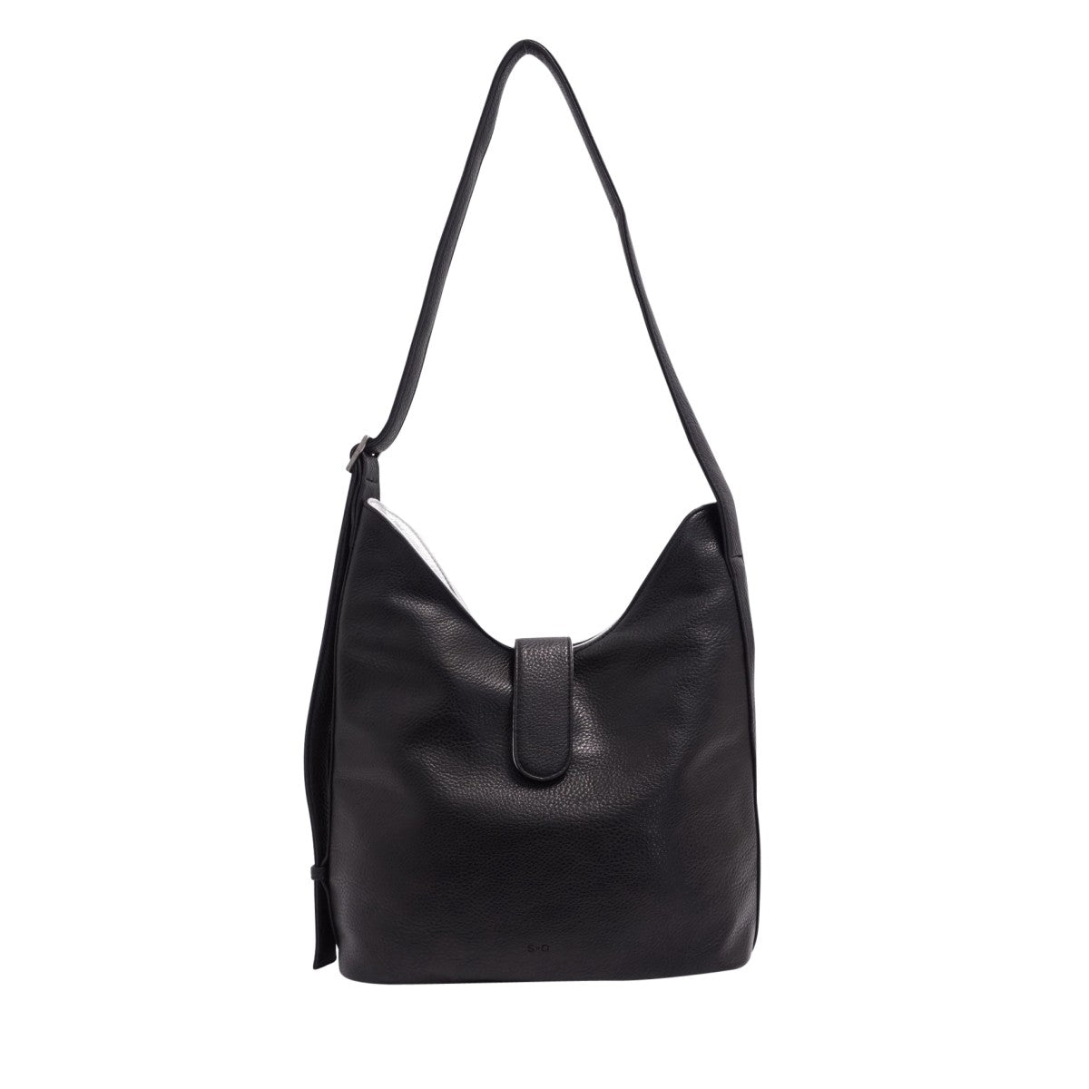 2N1 REVERSIBLE HOBO | MONA-Bags & Wallets-S-Q-BLACK-SILVER-Coriander