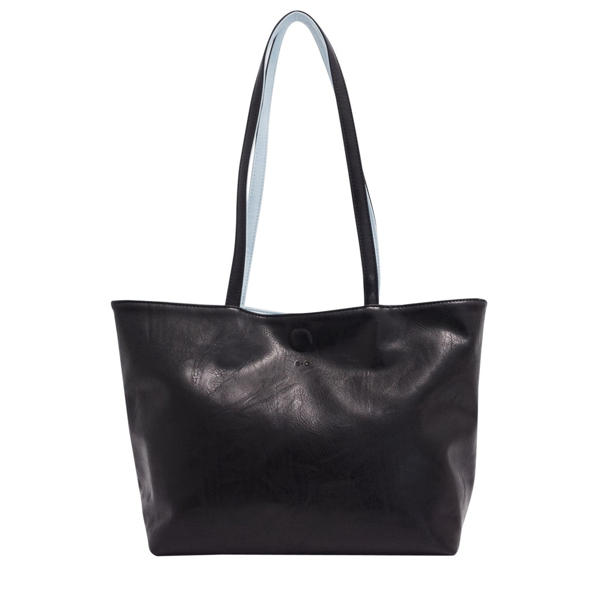 2N1 REVERSIBLE TOTE | BROOKE-Bags & Wallets-S-Q-BLACK-BLUE-Coriander