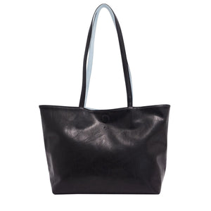 2N1 REVERSIBLE TOTE | BROOKE-Bags & Wallets-S-Q-BLACK-BLUE-Coriander