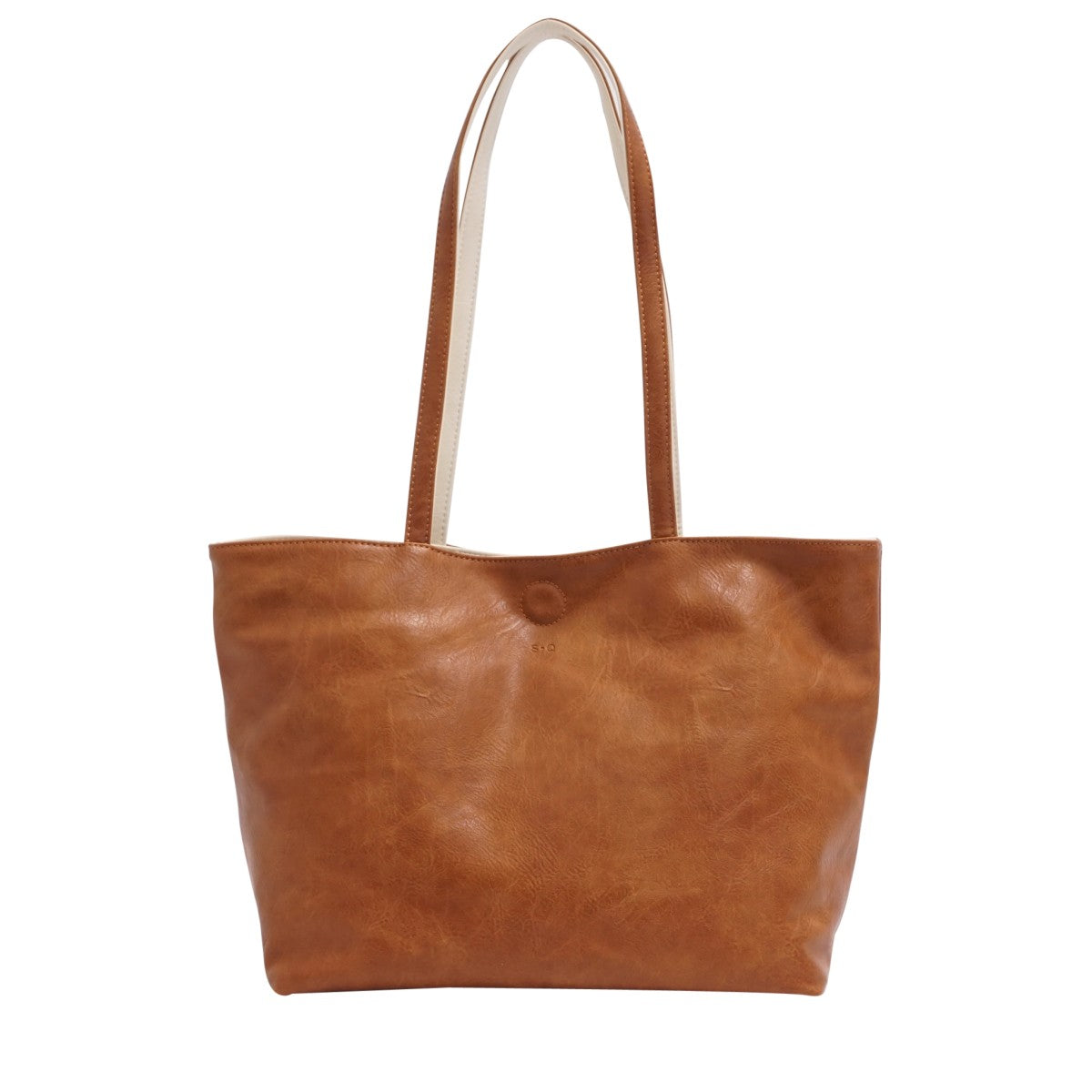 2N1 REVERSIBLE TOTE | BROOKE-Bags & Wallets-S-Q-CAMEL-ALMOND MILK-Coriander