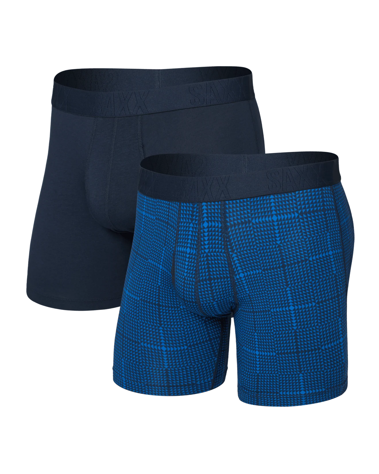 2PACK DROPTEMP COTTON BOXER BRIEF | RAD PLAID/DARK INK-Intimates-SAXX-Coriander