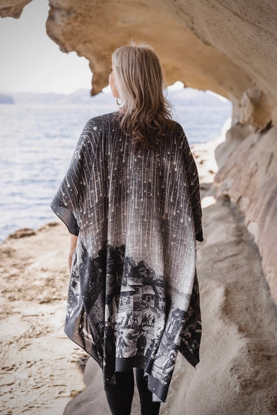 GODDESS DUSTER KIMONO | STARGAZER with CELESTIAL PRINT-Jackets & Sweaters-MARKET OF STARS-Coriander