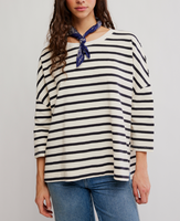 3/4 SLEEVE TOP | 2 SENSE-Uncategorised-FREE PEOPLE-XSMALL-IVORY COMBO-Coriander