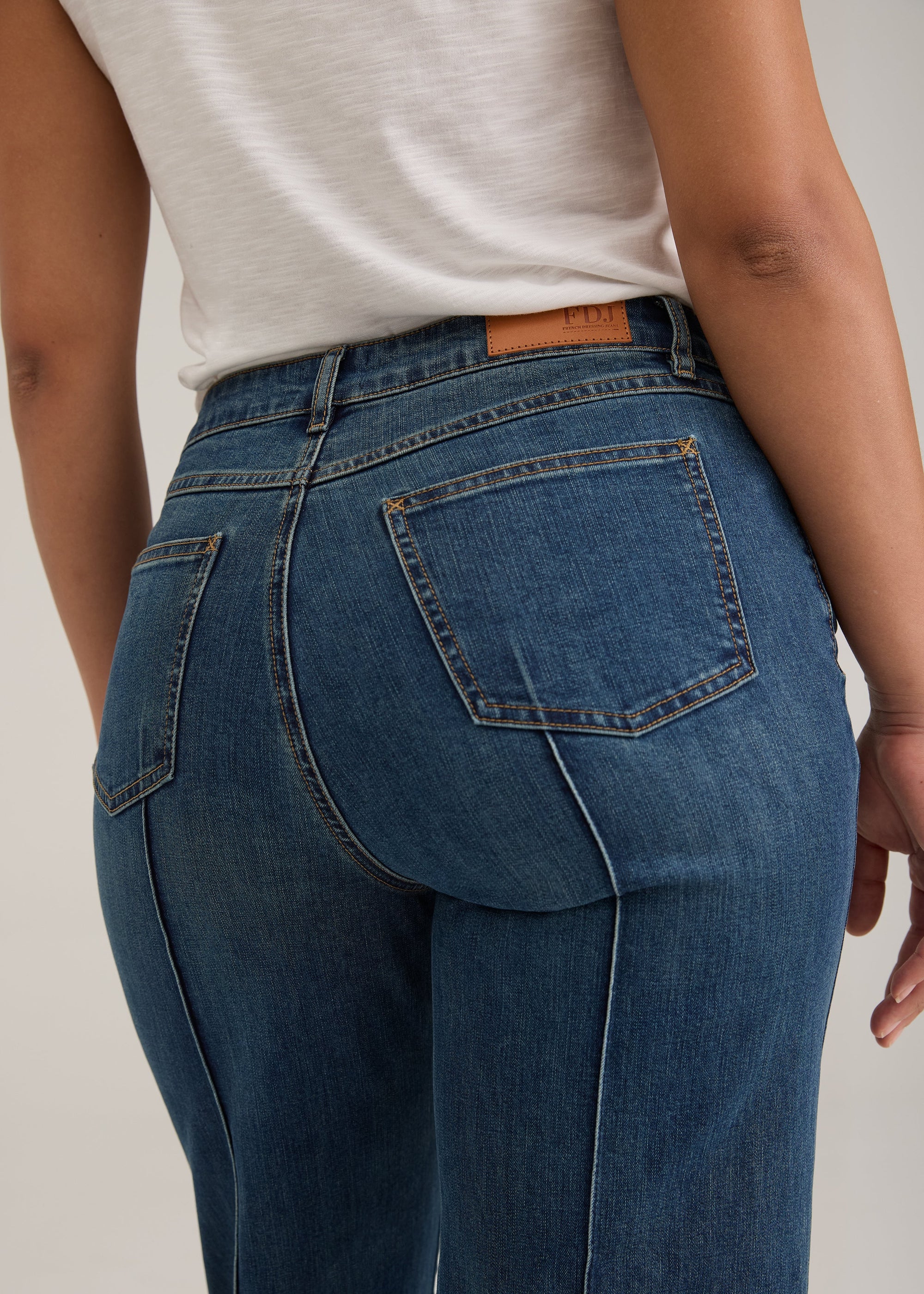 WOMEN'S DENIM | OLIVIA WIDE ANKLE: DARK WASH-Denim-FRENCH DRESSING JEANS-Coriander