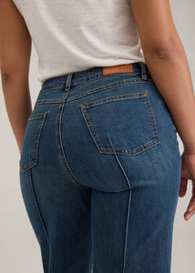 WOMEN'S DENIM | OLIVIA WIDE ANKLE: DARK WASH-Denim-FRENCH DRESSING JEANS-Coriander