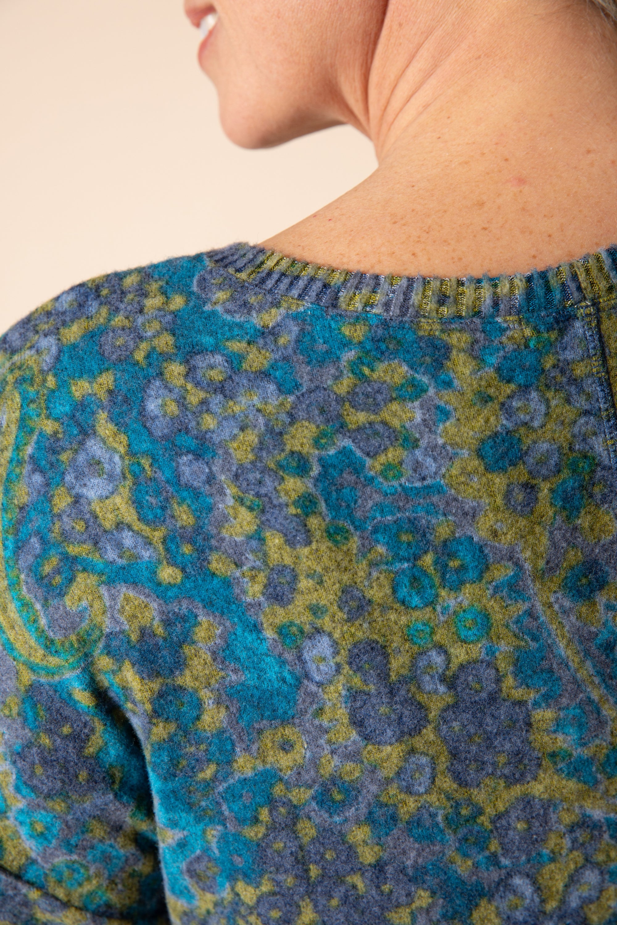 BOXY CREW PULLOVER | SHADOW FLORAL-Tops-HABITAT-Coriander