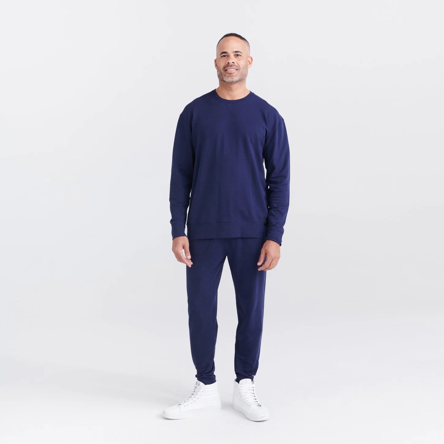 3SIX FIVE LS CREW - MARITIME BLUE-Shirts & Tops-SAXX-Coriander