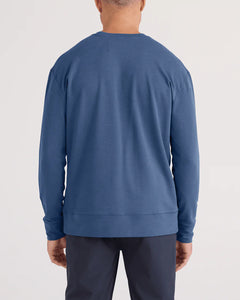 3SIX FIVE L/S CREW | WASHED INDIGO-Shirts & Tops-SAXX-Coriander