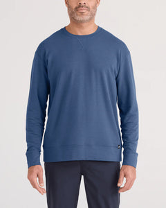 3SIX FIVE L/S CREW | WASHED INDIGO-Shirts & Tops-SAXX-SMALL-WASHED INDIGO-Coriander