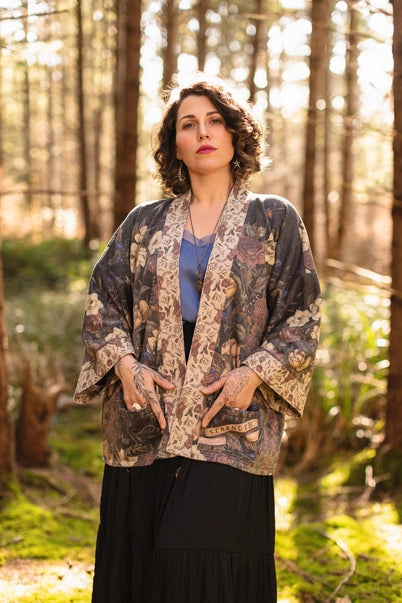 FLEECE COTTAGE CARDIGAN KIMONO JACKET | LIONHEART-Jackets & Sweaters-MARKET OF STARS-Coriander