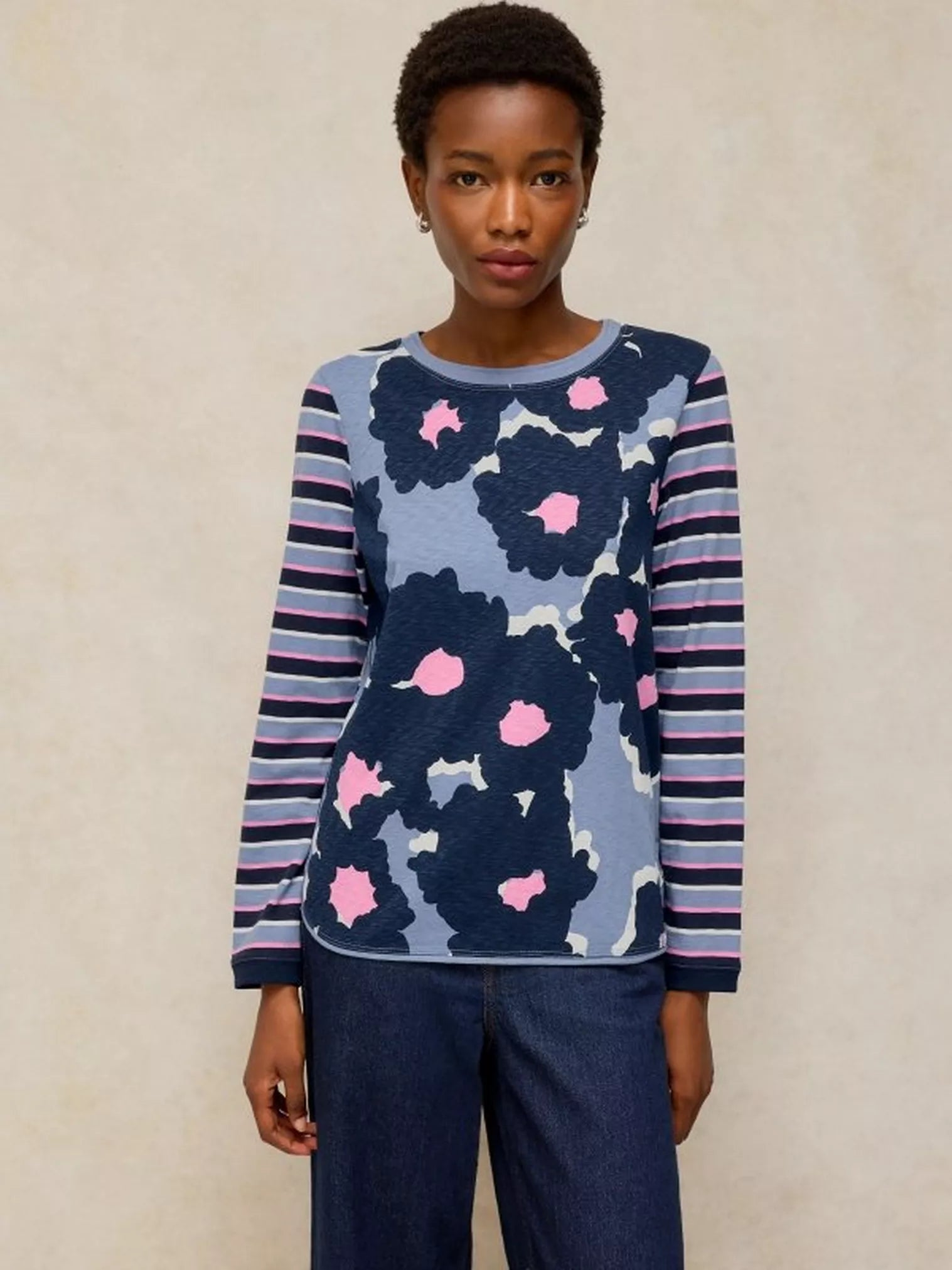 LONG-SLEEVED TEE | CLARA: BLUE
