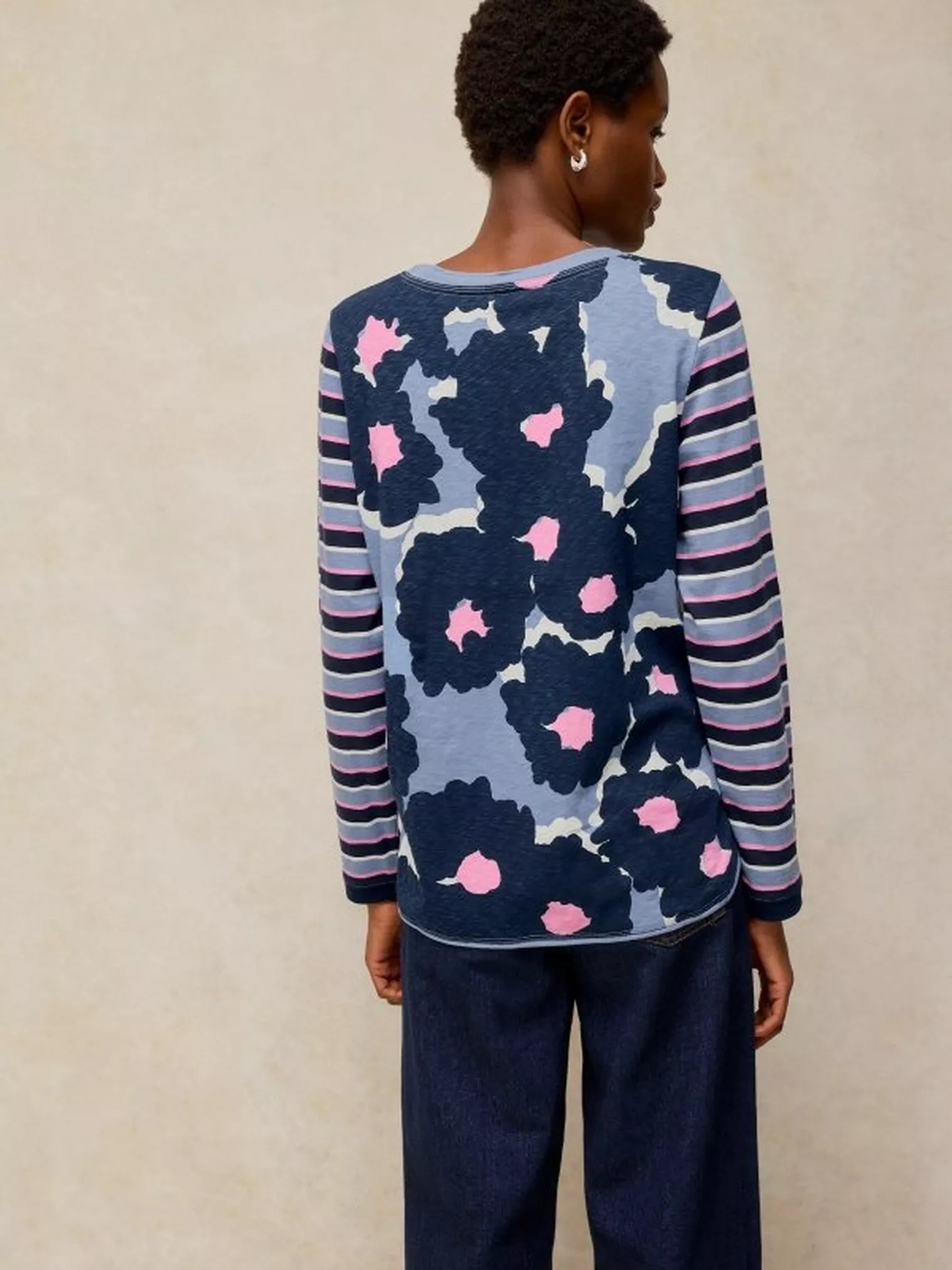 LONG-SLEEVED TEE | CLARA: BLUE