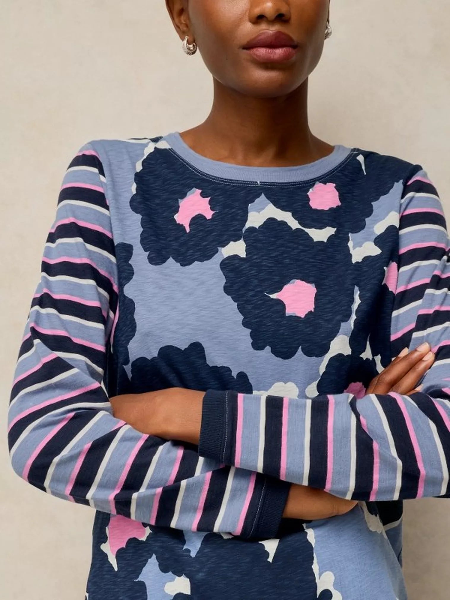 LONG-SLEEVED TEE | CLARA: BLUE