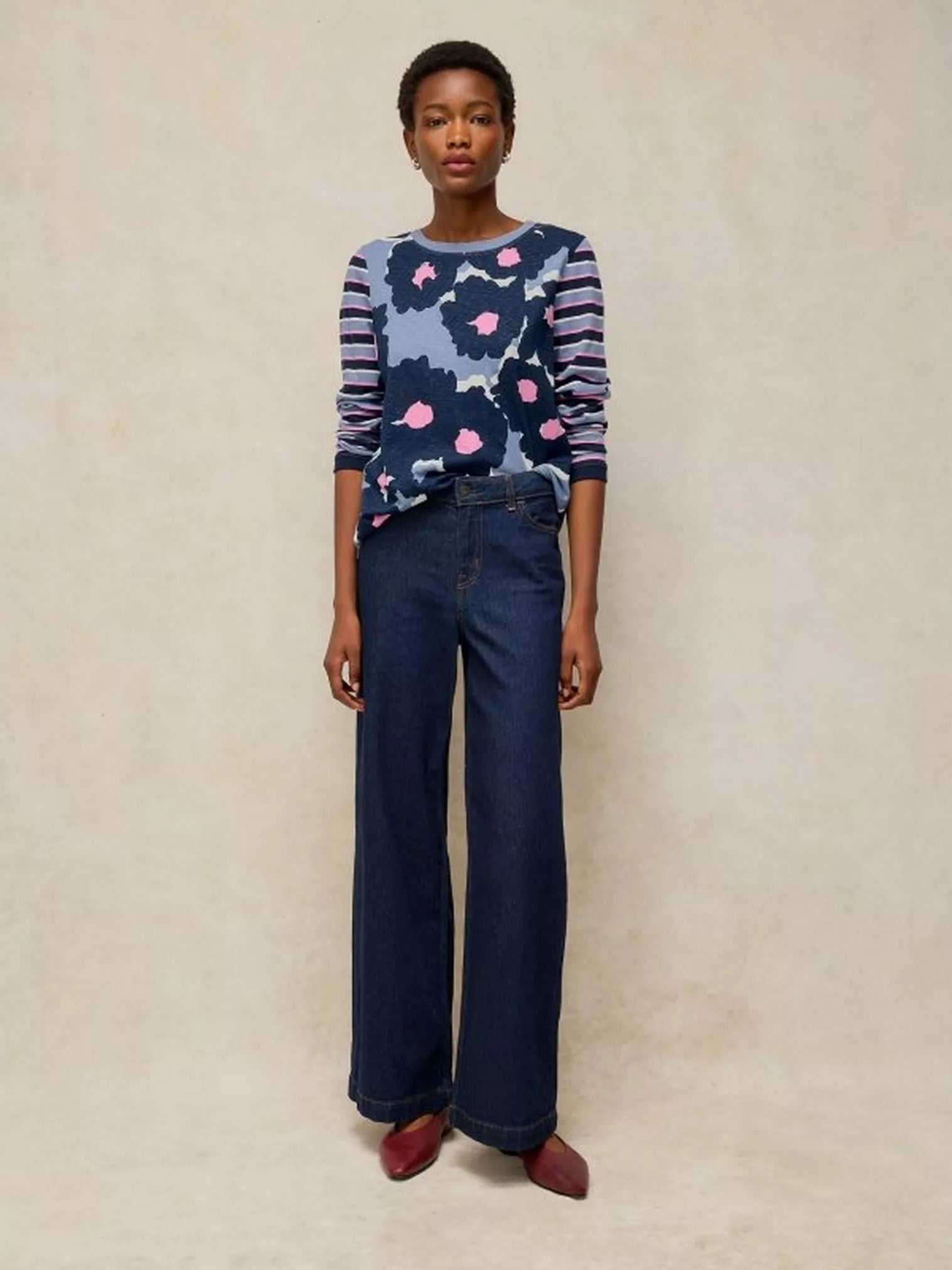 LONG-SLEEVED TEE | CLARA: BLUE