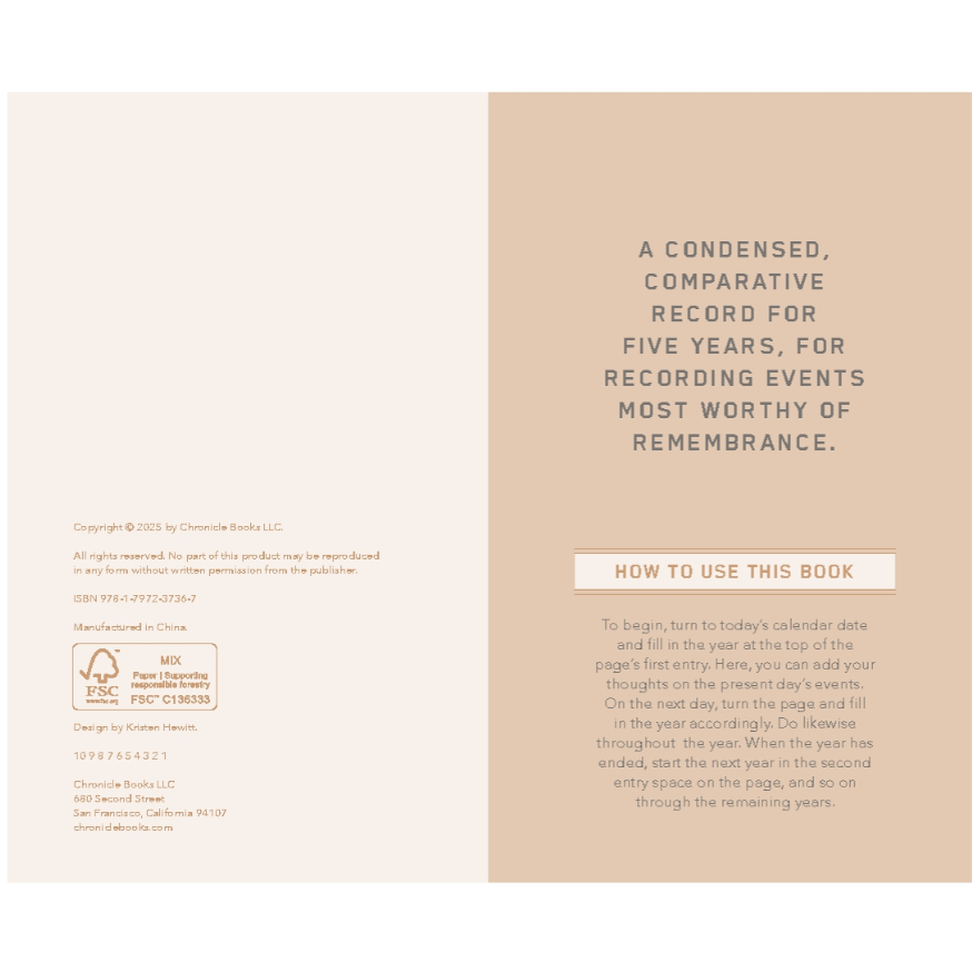 5 YEAR JOURNAL | CHARCOAL-Uncategorised-RAINCOAST-Coriander