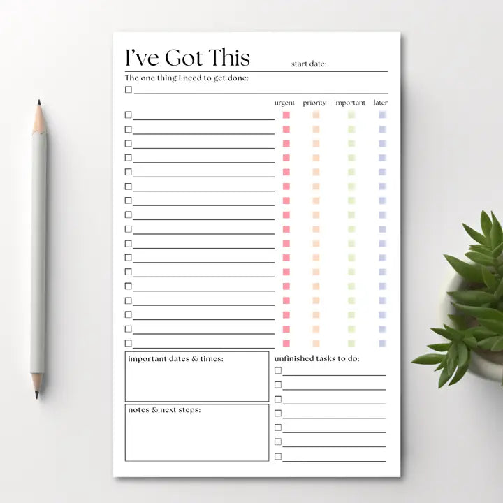 50-PAGE NOTEPAD | I'VE GOT THIS TO DO LIST-Books & Stationery-ELEVENTH AND TAYLOR-Coriander