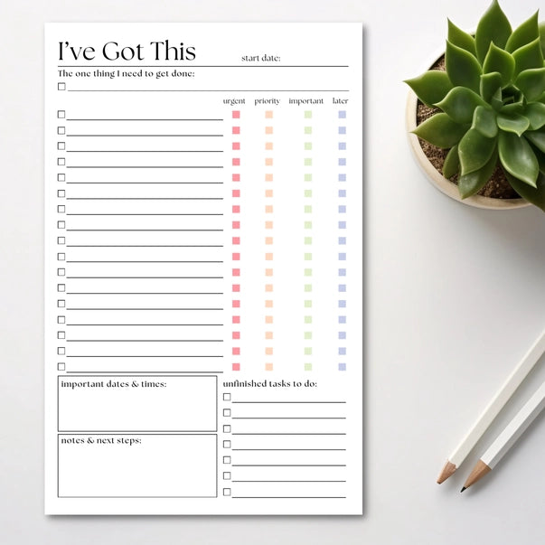 50-PAGE NOTEPAD | I'VE GOT THIS TO DO LIST-Books & Stationery-ELEVENTH AND TAYLOR-Coriander