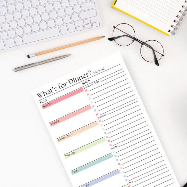 50-PAGE NOTEPAD | WHAT'S FOR DINNER MEAL PLANNER