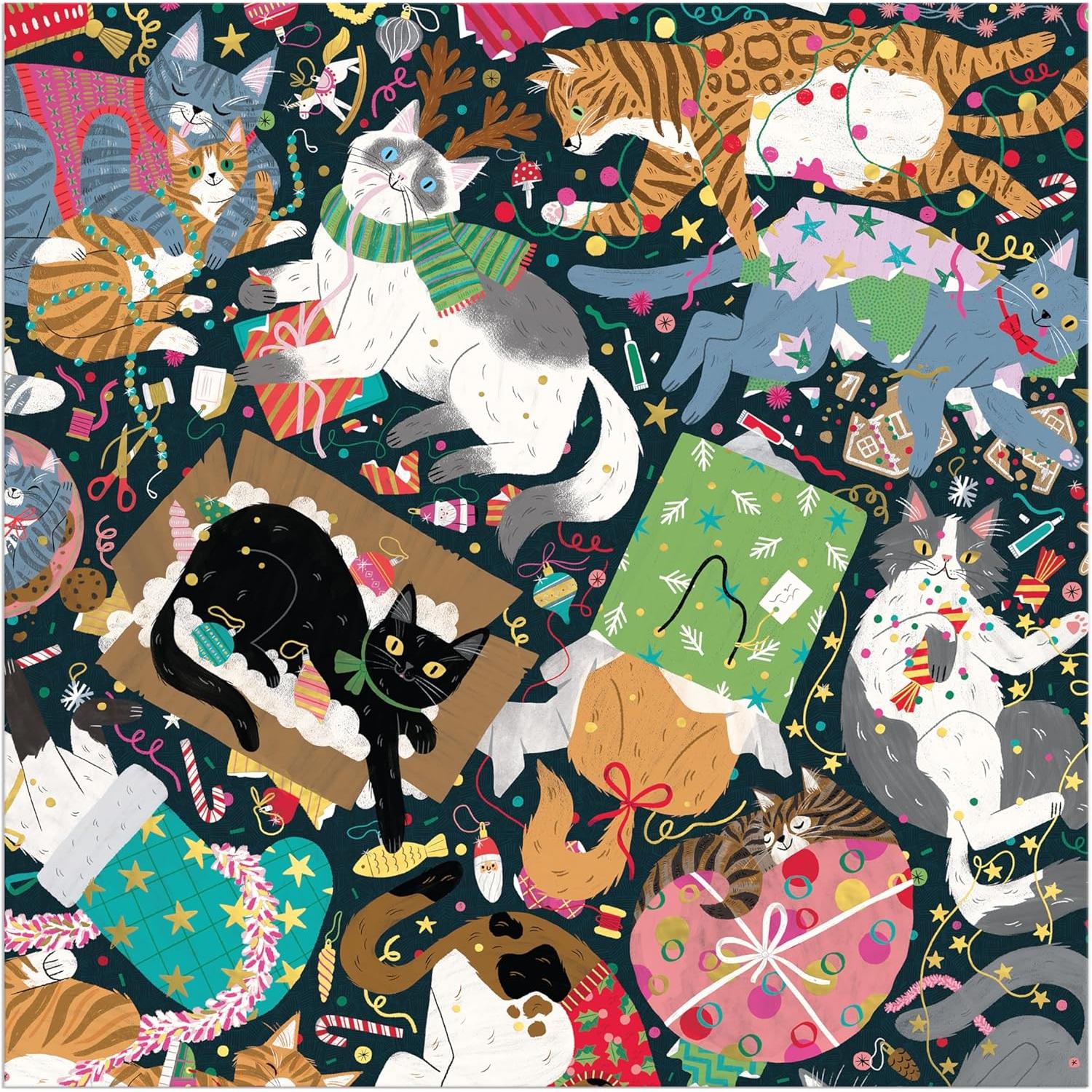 500 PIECE PUZZLE | CATMAS CHAOS-Puzzles-RAINCOAST-Coriander