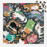 500 PIECE PUZZLE | CATMAS CHAOS-Puzzles-RAINCOAST-Coriander