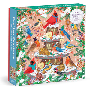 500 PIECE PUZZLE | FESTIVE FEATHERS-Puzzles-RAINCOAST-Coriander