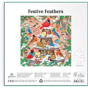 500 PIECE PUZZLE | FESTIVE FEATHERS-Puzzles-RAINCOAST-Coriander